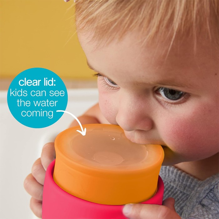 b.box 360 Cup with Silicone Drinking Rim, Emerald Forest Green 250ml