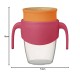 b.box 360 Cup with Silicone Drinking Rim, Strawberry Shake Pink Orange 250ml