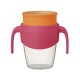 b.box 360 Cup with Silicone Drinking Rim, Strawberry Shake Pink Orange 250ml