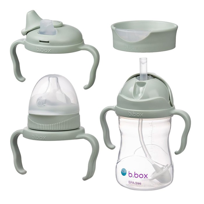 b.box Bottle to Cup Transition Value Pack, Sage 240ml