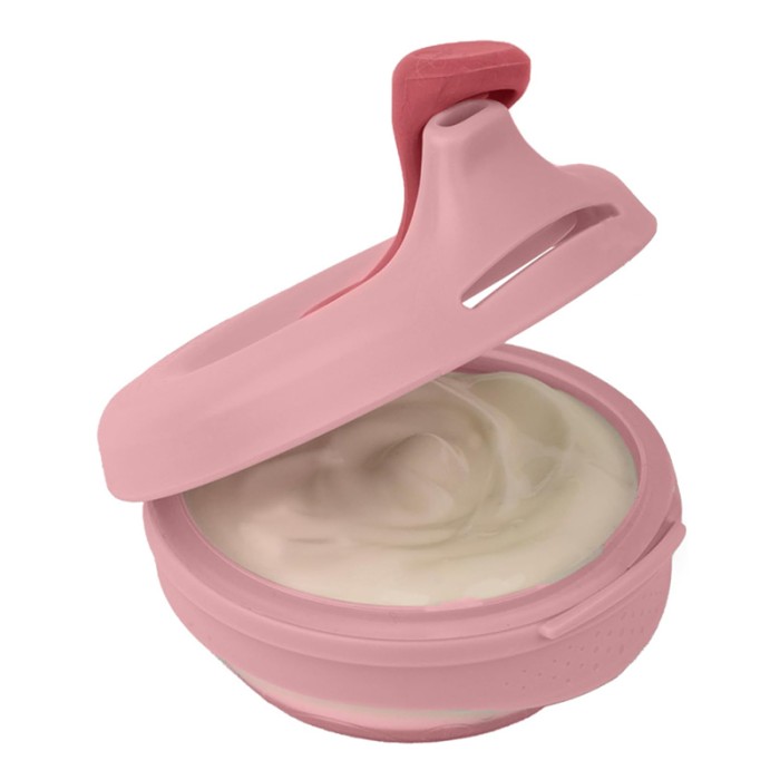 b.box Fill & Feed Reusable Food Pouch, Silicone, Blush Pink 110ml