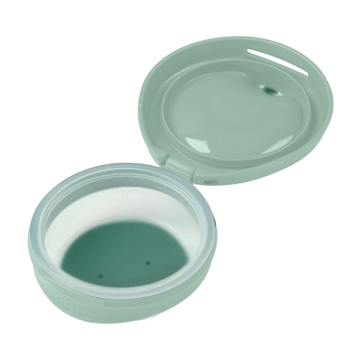 b.box Fill & Feed Reusable Food Pouch, Silicone, Sage Green 110ml