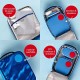 b.box Flexi Insulated Lunch Bag, Fits Lunchbox & Snackbox, Washable, Deep Blue