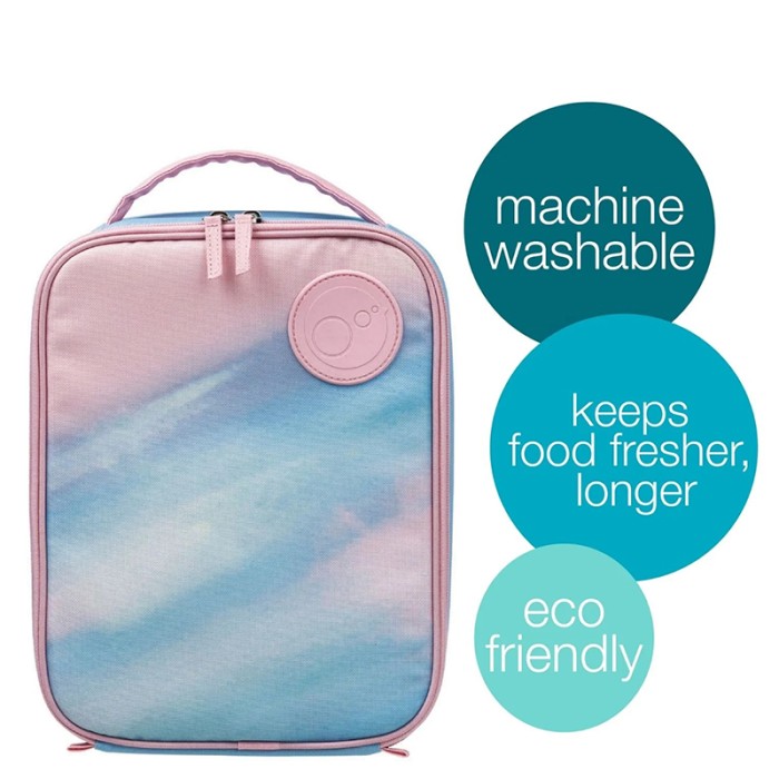 b.box Flexi Insulated Lunch Bag, Fits Lunchbox & Snackbox, Washable, Morning Sky Pink