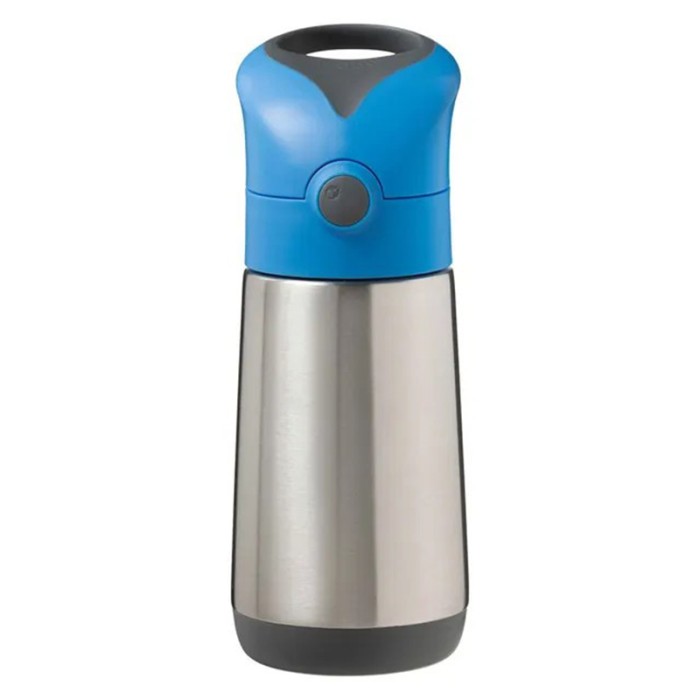 b.box Insulated Drink Bottle, Stainless Steel, Cold 8hrs/Warm 6hrs, Blue Slate 350ml