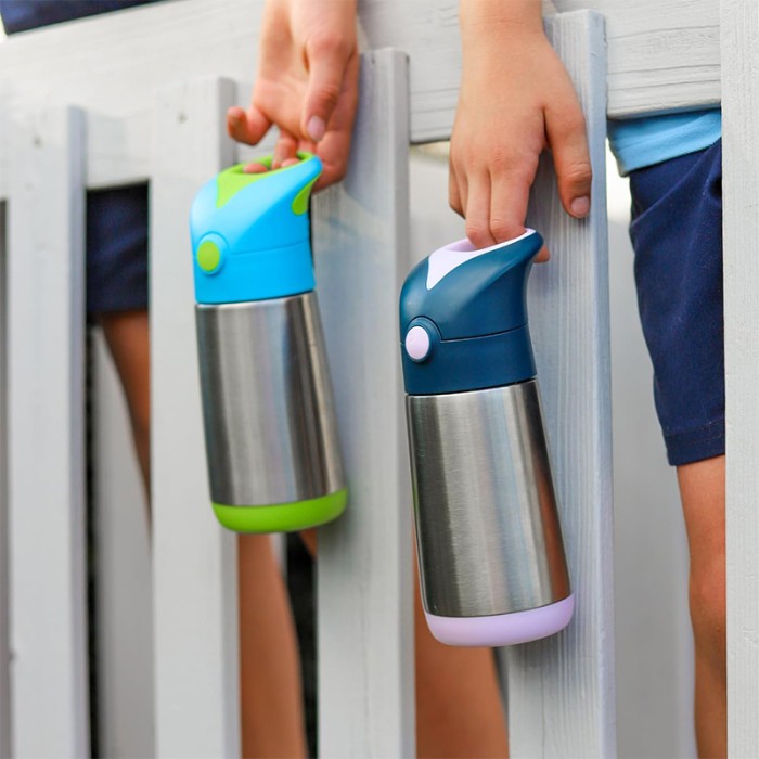 b.box Insulated Drink Bottle, Stainless Steel, Cold 8hrs/Warm 6hrs, Lilac Pop 350ml
