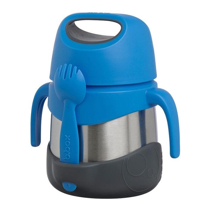 b.box Insulated Food Jar, Cold up to 7hrs/Warm up to 5hrs, Blue Slate 335ml