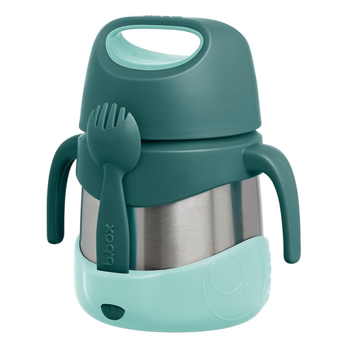 b.box Insulated Food Jar, Cold up to 7hrs/Warm up to 5hrs, Emerald Forest Green 335ml