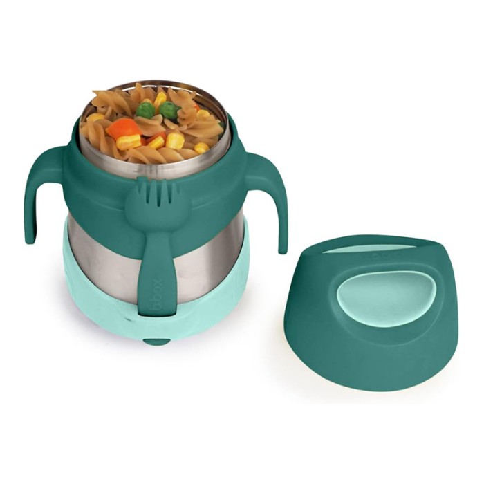 b.box Insulated Food Jar, Cold up to 7hrs/Warm up to 5hrs, Emerald Forest Green 335ml
