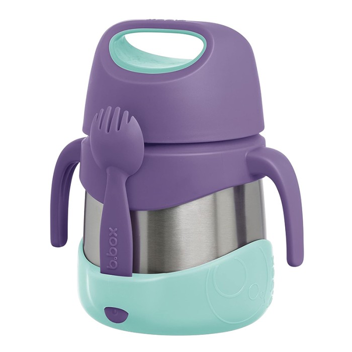 b.box Insulated Food Jar, Cold up to 7hrs/Warm up to 5hrs, Lilac Pop Purple 335ml