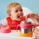 b.box Insulated Food Jar, Cold up to 7hrs/Warm up to 5hrs, Strawberry Shake Pink Orange 335 ml