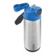 b.box Insulated Sport Spout Bottle, Tilt & Sip, Cold 15hrs/Warm 8hrs, Blue Slate 500ml
