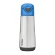 b.box Insulated Sport Spout Bottle, Tilt & Sip, Cold 15hrs/Warm 8hrs, Blue Slate 500ml