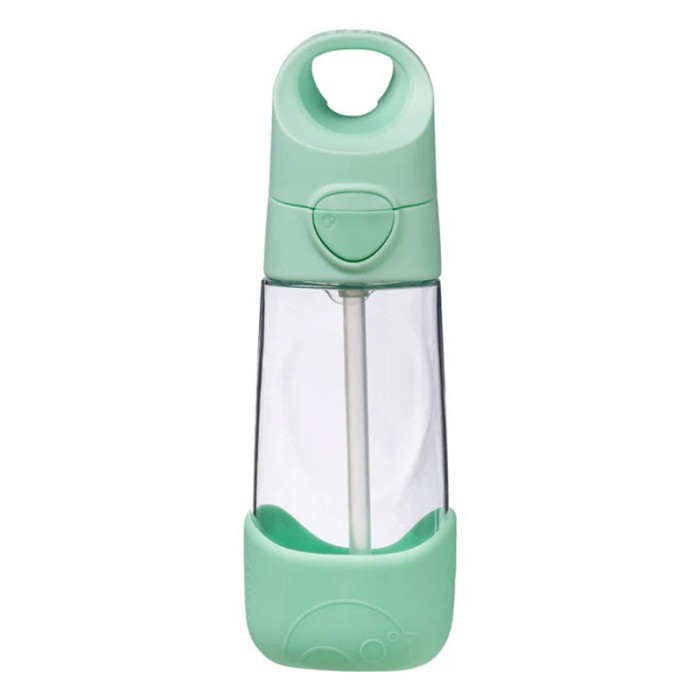 b.box Junior Drink Bottle, Spearmint, Flip Top Straw 450ml