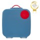 b.box Lunchbox, Large Bento with 4 Compartments, Cold Pack, Blue Blaze 1L