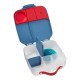 b.box Lunchbox, Large Bento with 4 Compartments, Cold Pack, Blue Blaze 1L