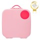 b.box Lunchbox, Large Bento with 4 Compartments, Cold Pack, Flamingo Fizz 1L