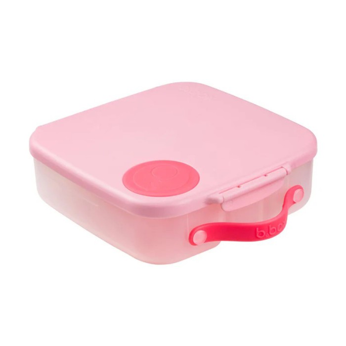 b.box Lunchbox, Large Bento with 4 Compartments, Cold Pack, Flamingo Fizz 1L