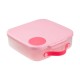 b.box Lunchbox, Large Bento with 4 Compartments, Cold Pack, Flamingo Fizz 1L