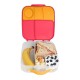 b.box Lunchbox, Large Bento with 4 Compartments, Cold Pack, Strawberry Shake Pink Orange 1L