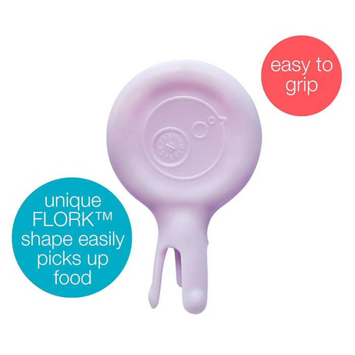 b.box Mini Flork 3 Pack Toddler Forks, Reusable, Soft & Safe