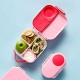 b.box Mini Lunchbox 3 Compartments, Whole Fruit Fit, Flamingo Fizz