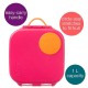 b.box Mini Lunchbox 3 Compartments, Whole Fruit Fit, Strawberry Shake Pink Orange