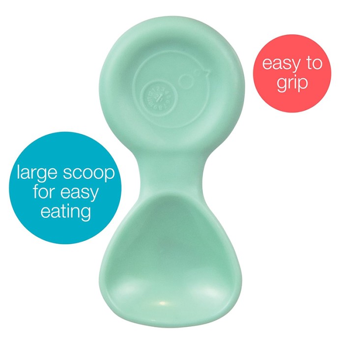 b.box Mini Spoon 3 Pack, Sage/Silver/Pink