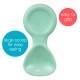 b.box Mini Spoon 3 Pack, Sage/Silver/Pink