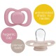 b.box Pacifier Silicone Twin Pack, Berry & Blush, Orthodontic