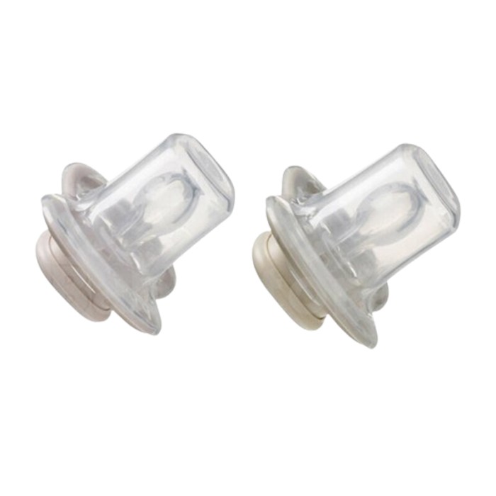 b.box Pacifier Silicone Twin Pack, Blush & Latte, Orthodontic