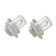 b.box Pacifier Silicone Twin Pack, Blush & Latte, Orthodontic