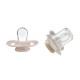 b.box Pacifier Silicone Twin Pack, Blush & Latte, Orthodontic