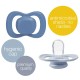 b.box Pacifier Silicone Twin Pack, Ocean & Sky, Orthodontic