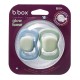 b.box Pacifier Silicone Twin Pack, Sage & Sky, Orthodontic