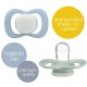 b.box Pacifier Silicone Twin Pack, Sage & Sky, Orthodontic