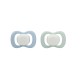 b.box Pacifier Silicone Twin Pack, Sage & Sky, Orthodontic
