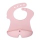 b.box Silicone Bib, Stay Open Catcher, Adjustable Fit, Blush