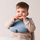 b.box Silicone Bib, Stay Open Catcher, Adjustable Fit, Sage