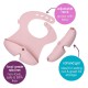 b.box Silicone Bib, Stay Open Catcher, Adjustable Fit, Sage