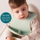 b.box Silicone Bib, Stay Open Catcher, Adjustable Fit, Sage