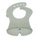 b.box Silicone Bib, Stay Open Catcher, Adjustable Fit, Sage