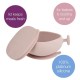 b.box Silicone Bowl with Lid, Microwave & Freezer Safe, Blush