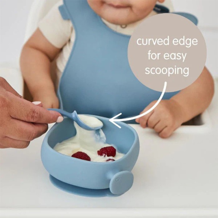 b.box Silicone Bowl with Lid, Microwave & Freezer Safe, Blush