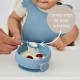 b.box Silicone Bowl with Lid, Microwave & Freezer Safe, Blush