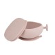 b.box Silicone Bowl with Lid, Microwave & Freezer Safe, Blush