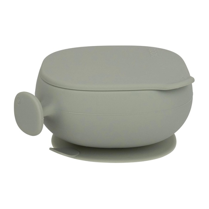 b.box Silicone Bowl with Lid, Microwave & Freezer Safe, Sage
