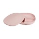 b.box Silicone Plate with Lid, Dishwasher & Microwave Safe, Blush