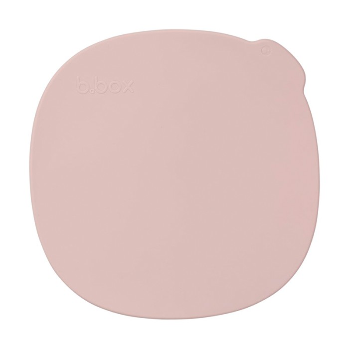 b.box Silicone Plate with Lid, Dishwasher & Microwave Safe, Blush