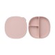 b.box Silicone Plate with Lid, Dishwasher & Microwave Safe, Blush